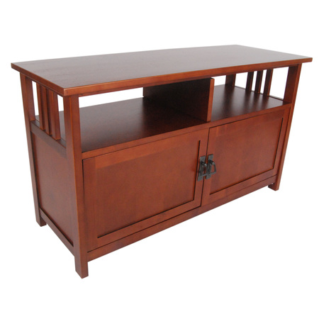 ALATERRE FURNITURE Classic Mission Style TV Stand, Cherry, 42" W AMIA1060